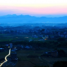 蒙山风光：古天（村）黄昏