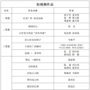 2024年“美丽广西”短视频（摄影）大赛优秀作品和优秀组织单位名单公示 ... ... ...